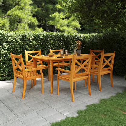vidaXL Garden Table | Natural Wood | Solid acacia wood | Large |  Durable