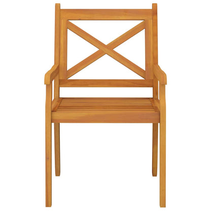 vidaXL Dining Chair | Set of 2 | Brown | Solid Acacia Wood with an Oil Finish