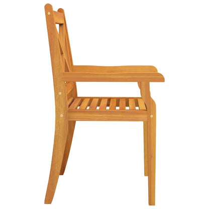 vidaXL Dining Chair | Set of 2 | Brown | Solid Acacia Wood with an Oil Finish