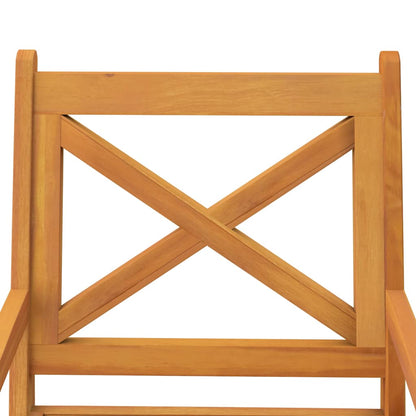vidaXL Dining Chair | Set of 2 | Brown | Solid Acacia Wood with an Oil Finish