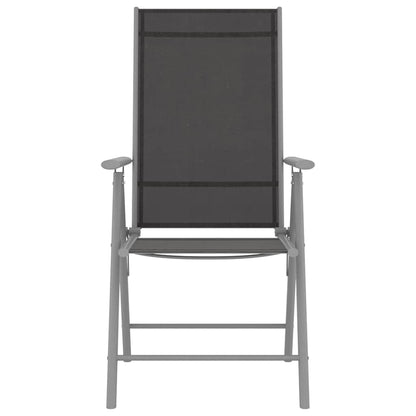 vidaXL Folding Chairs 6 pcs Textilene Black