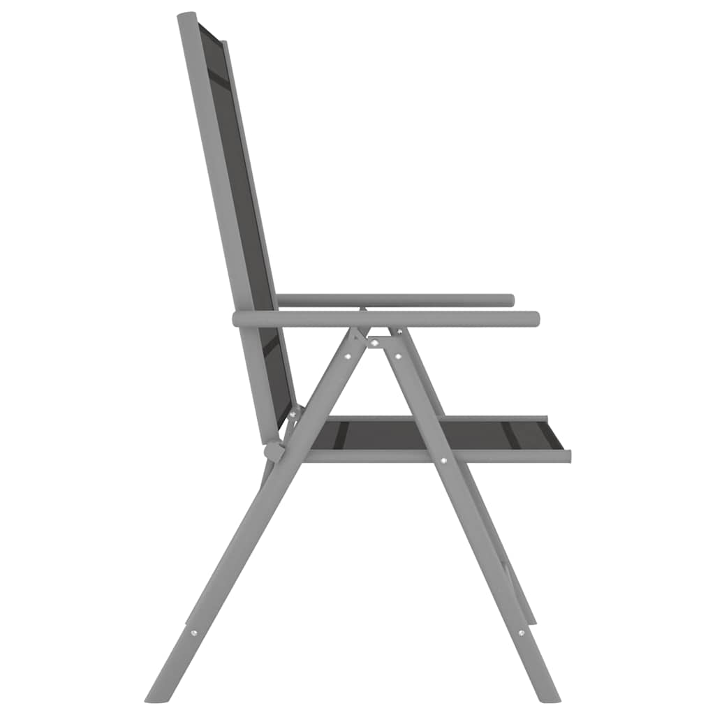 vidaXL Folding Chairs 6 pcs Textilene Black