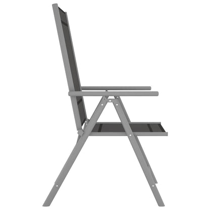 vidaXL Folding Chairs 6 pcs Textilene Black