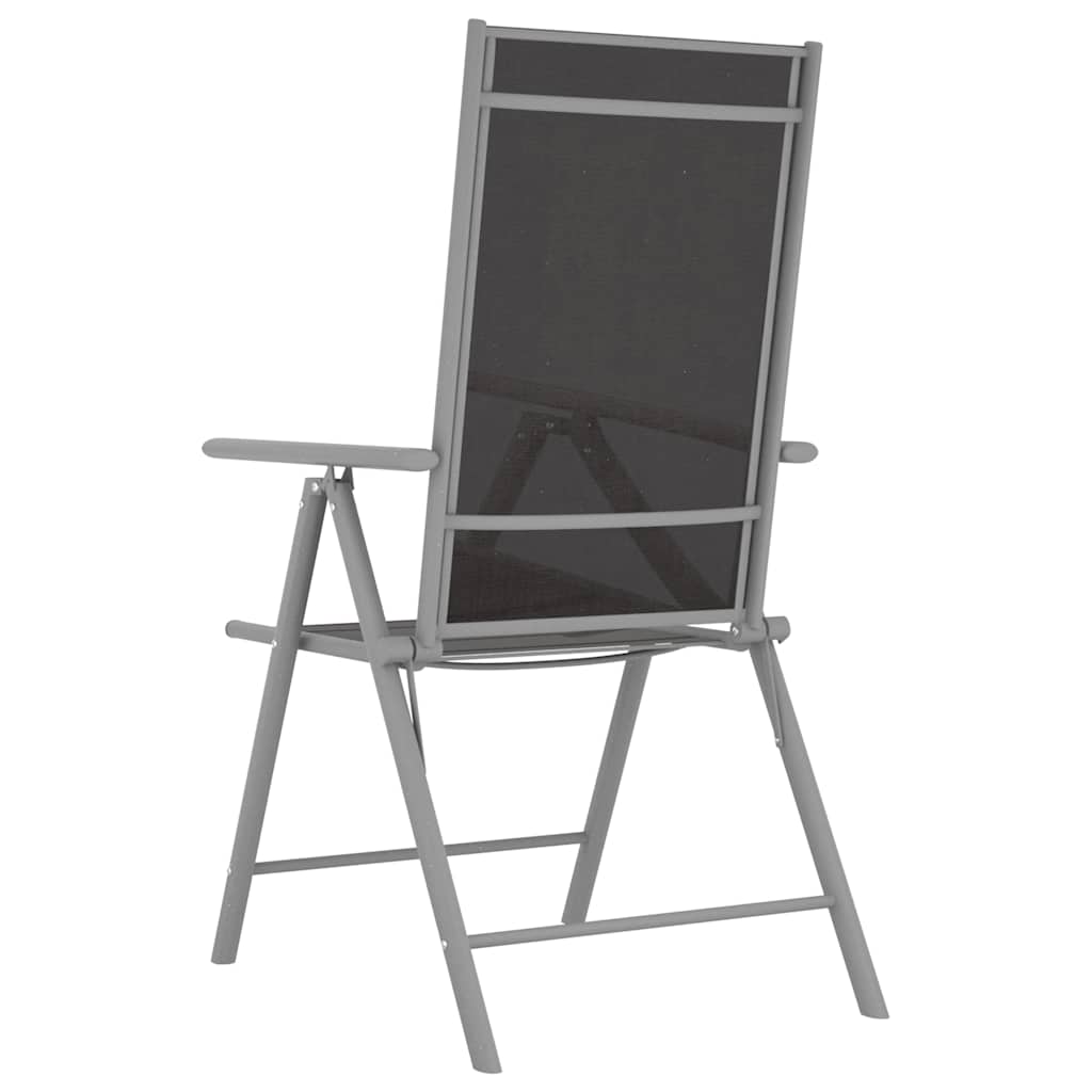 vidaXL Folding Chairs 6 pcs Textilene Black