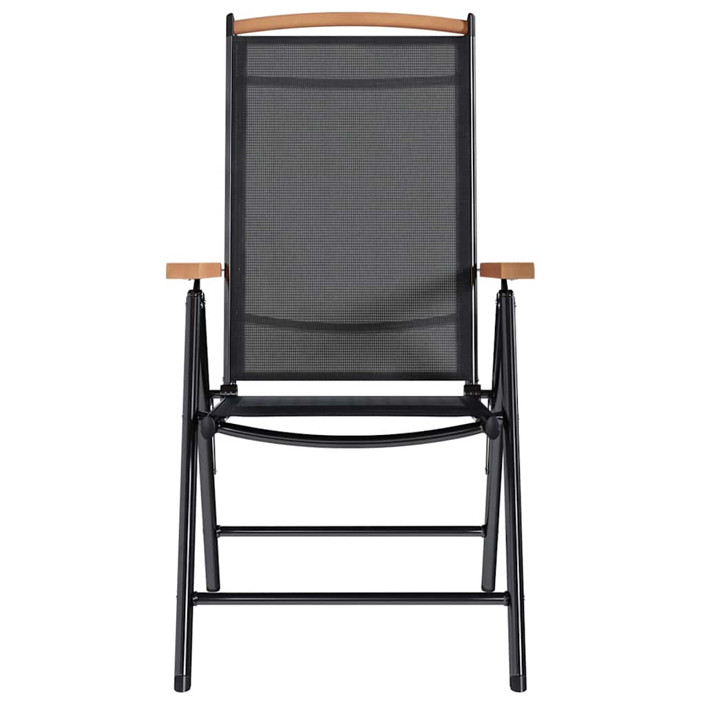 vidaXL Garden Chair | Set of 6 | Black | Plywood | Standard | Foldable