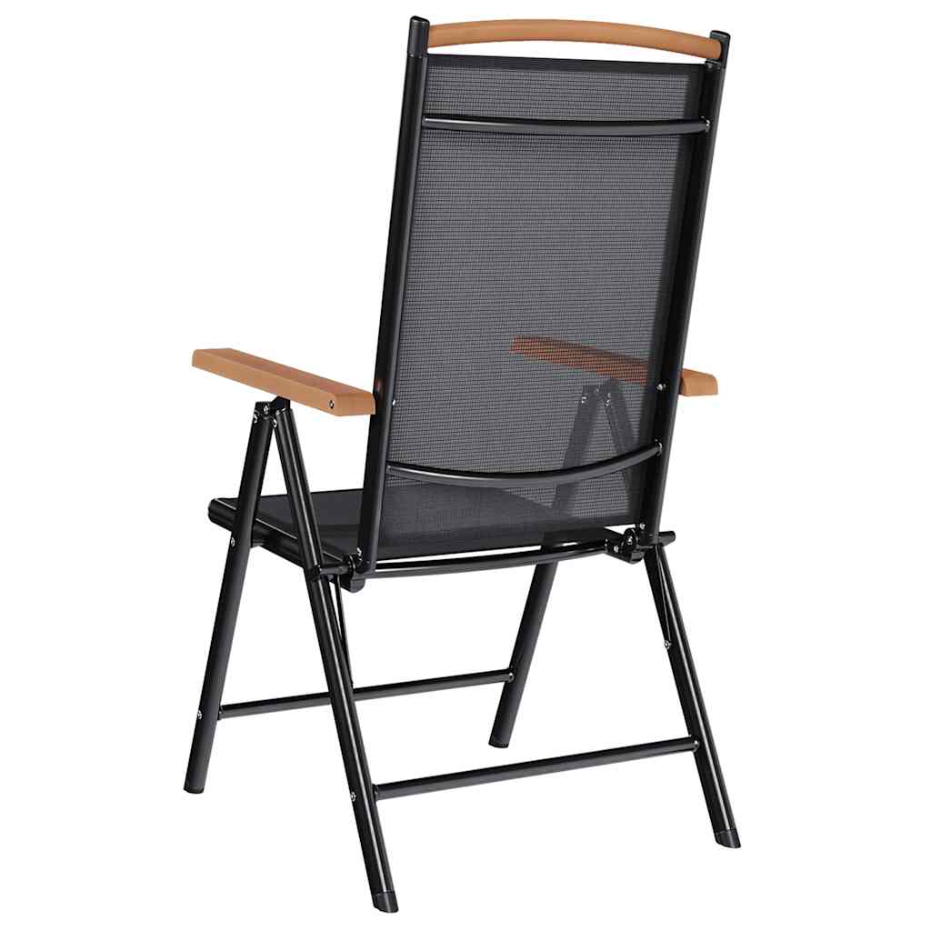 vidaXL Garden Chair | Set of 6 | Black | Plywood | Standard | Foldable