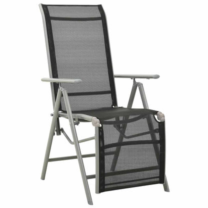 312197 vidaXL Reclining Garden Chairs 2 pcs Textilene and Aluminium Silver