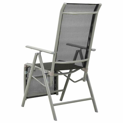 312197 vidaXL Reclining Garden Chairs 2 pcs Textilene and Aluminium Silver