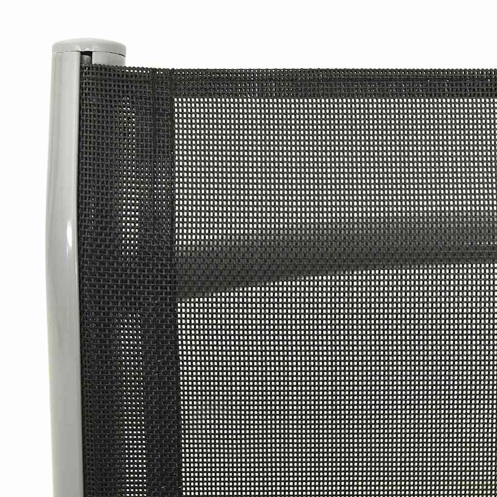 312197 vidaXL Reclining Garden Chairs 2 pcs Textilene and Aluminium Silver