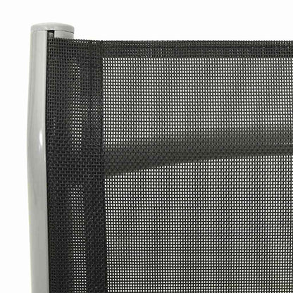 312197 vidaXL Reclining Garden Chairs 2 pcs Textilene and Aluminium Silver
