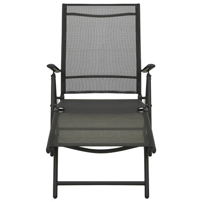 312198 vidaXL 3 Piece Garden Lounge Set Textilene and Aluminium Black