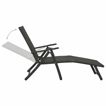 312198 vidaXL 3 Piece Garden Lounge Set Textilene and Aluminium Black