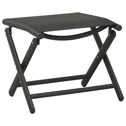 312198 vidaXL 3 Piece Garden Lounge Set Textilene and Aluminium Black