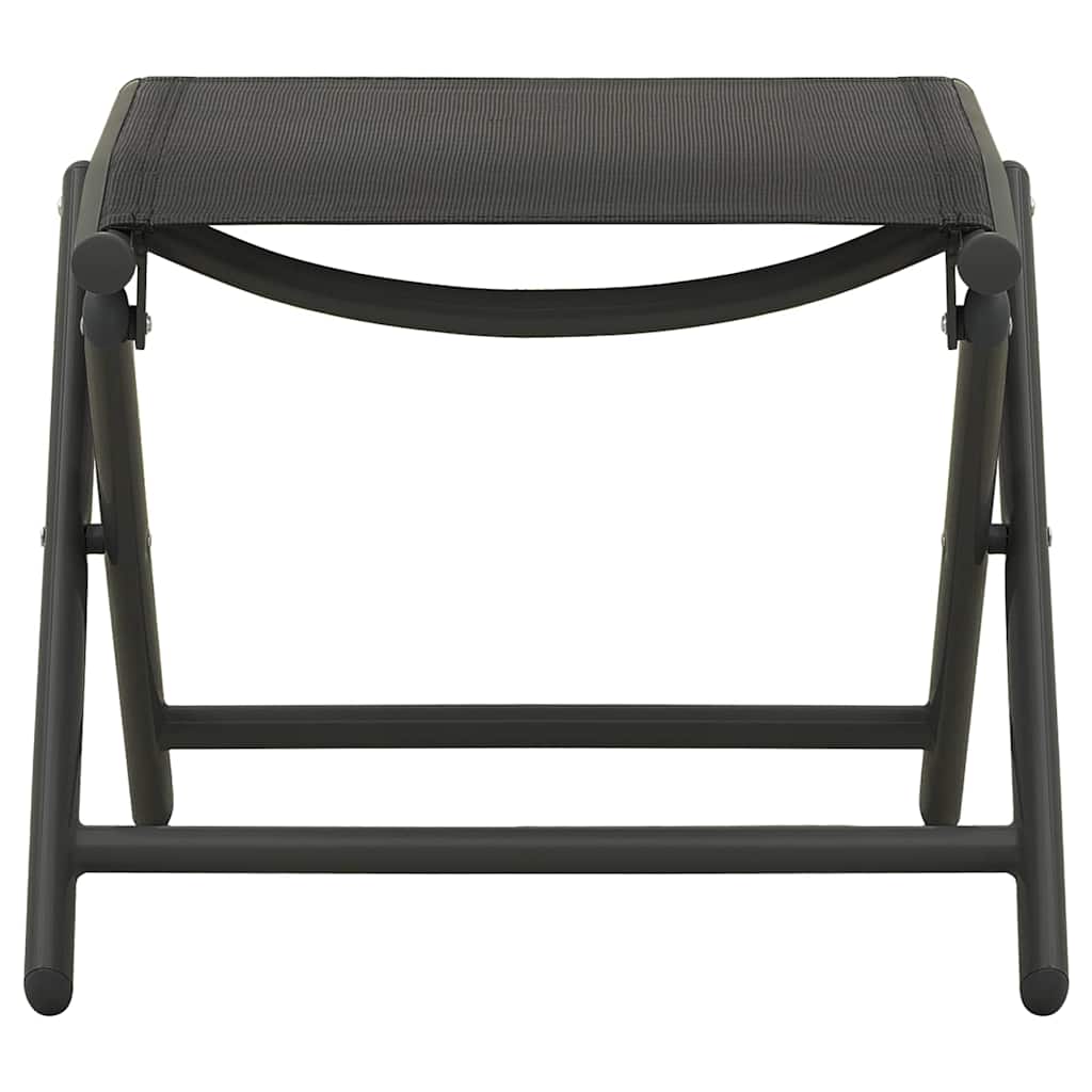 312198 vidaXL 3 Piece Garden Lounge Set Textilene and Aluminium Black