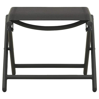 312198 vidaXL 3 Piece Garden Lounge Set Textilene and Aluminium Black