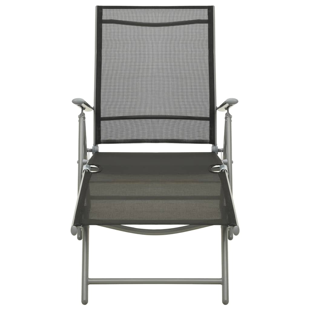 vidaXL 3 Piece Garden Lounge Set Textilene and Aluminium Silver