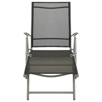 vidaXL 3 Piece Garden Lounge Set Textilene and Aluminium Silver
