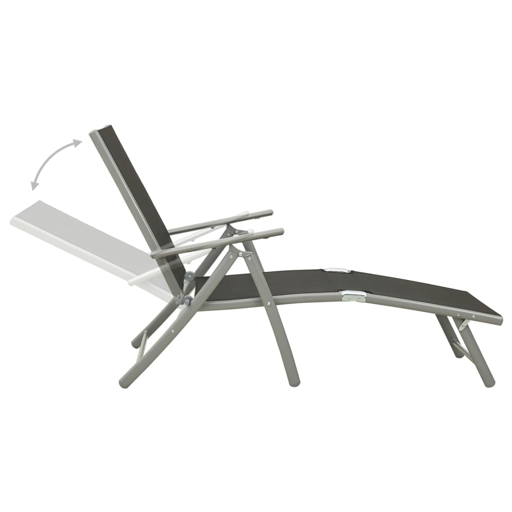 vidaXL 3 Piece Garden Lounge Set Textilene and Aluminium Silver