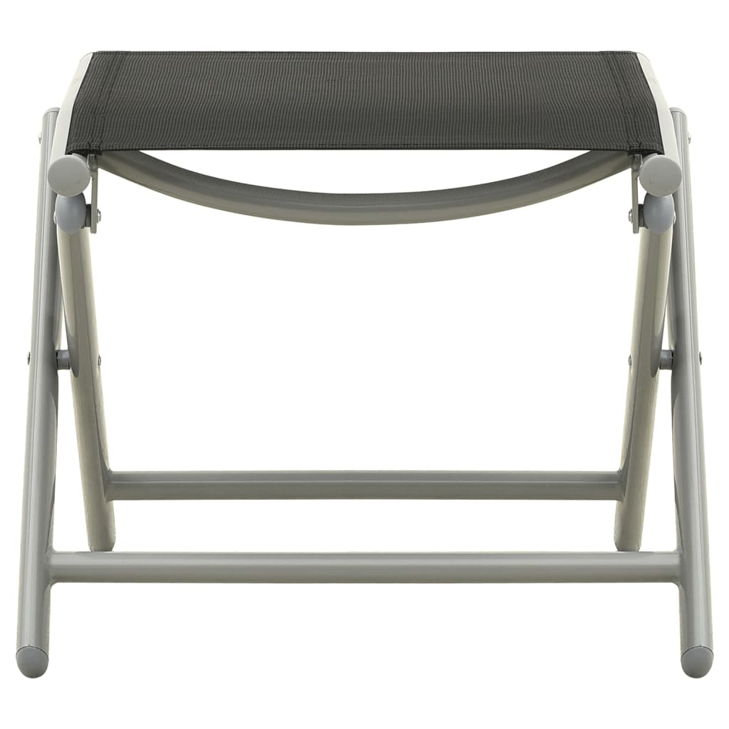 vidaXL 3 Piece Garden Lounge Set Textilene and Aluminium Silver
