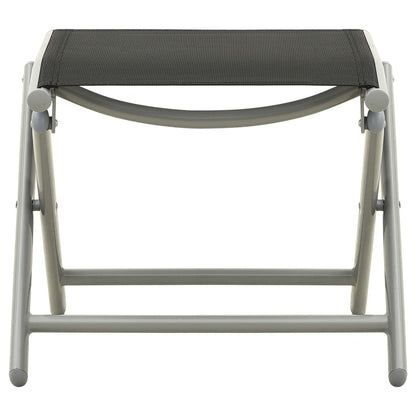 vidaXL 3 Piece Garden Lounge Set Textilene and Aluminium Silver
