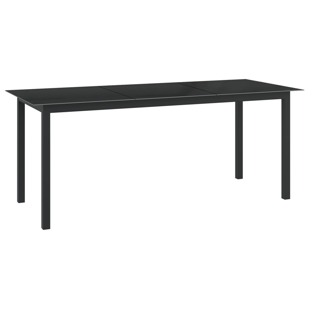 vidaXL Garden Table | Black | Aluminium | Large | Durable | Garden Table