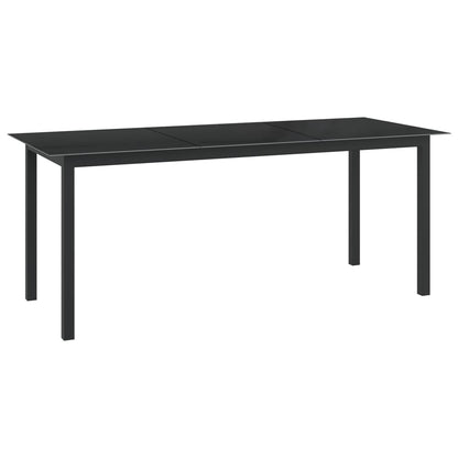 vidaXL Garden Table | Black | Aluminium | Large | Durable | Garden Table