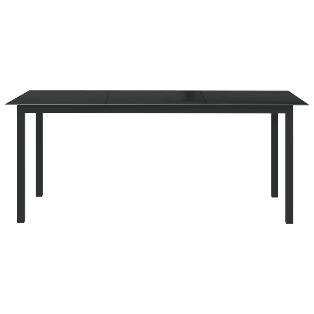 vidaXL Garden Table | Black | Aluminium | Large | Durable | Garden Table