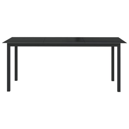 vidaXL Garden Table | Black | Aluminium | Large | Durable | Garden Table