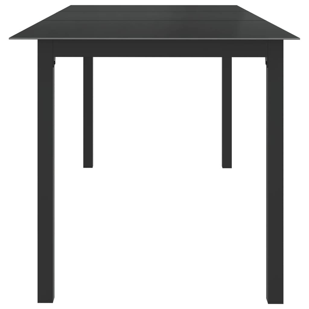 vidaXL Garden Table | Black | Aluminium | Large | Durable | Garden Table