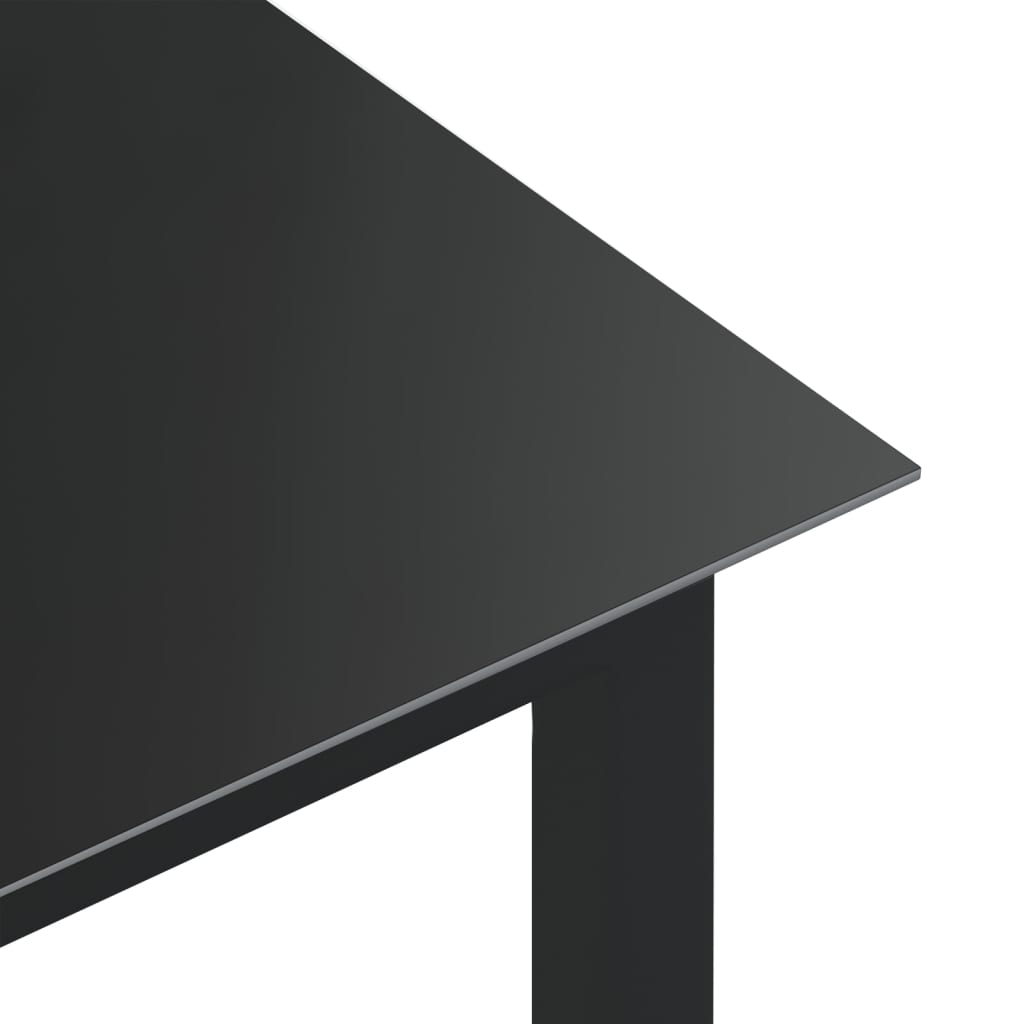 vidaXL Garden Table | Black | Aluminium | Large | Durable | Garden Table