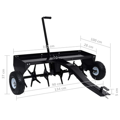 147892 vidaXL Lawn Aerator for Ride-on Mower 102 cm