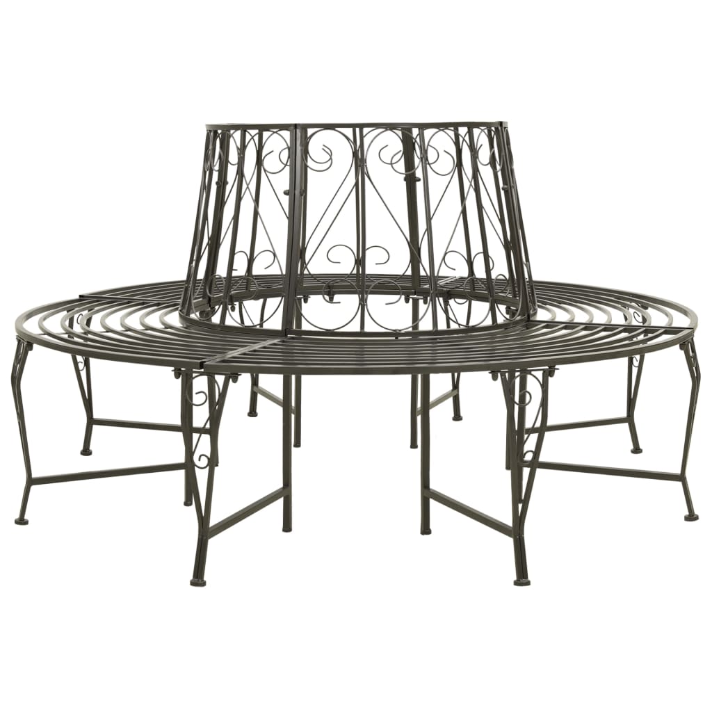 vidaXL Tree benches 1-Seater Ø 160 x 89 cm Steel
