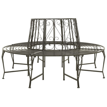 vidaXL Tree benches 1-Seater Ø 160 x 89 cm Steel