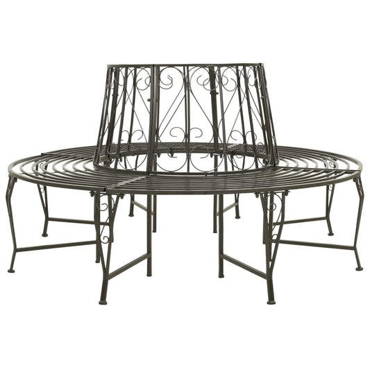 vidaXL Tree benches 1-Seater Ø 160 x 89 cm Steel
