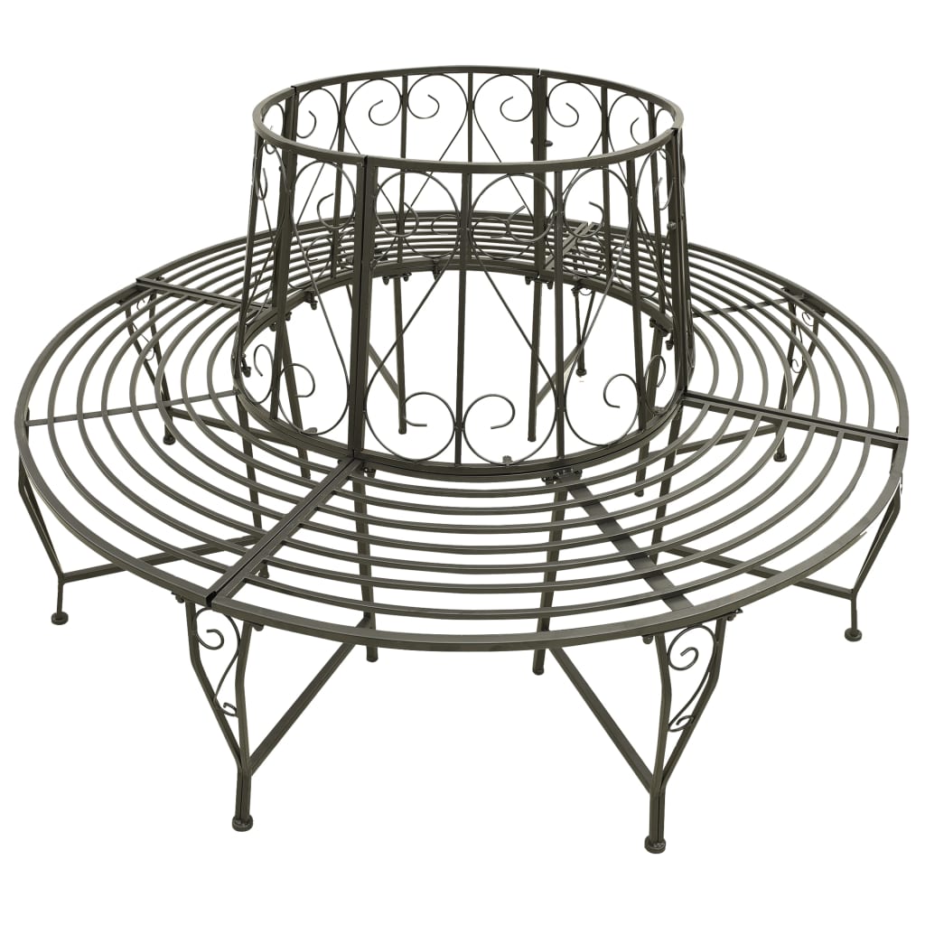 vidaXL Tree benches 1-Seater Ø 160 x 89 cm Steel