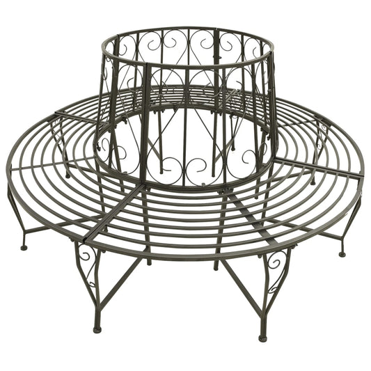 vidaXL Tree benches 1-Seater Ø 160 x 89 cm Steel