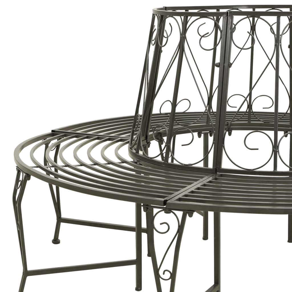 vidaXL Tree benches 1-Seater Ø 160 x 89 cm Steel