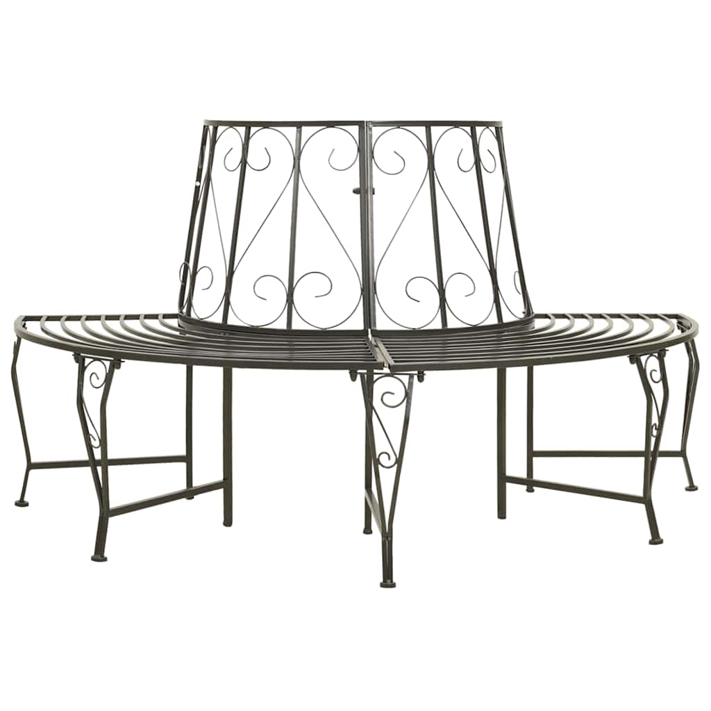 vidaXL Tree benches 1-Seater Ø 160 x 89 cm Steel