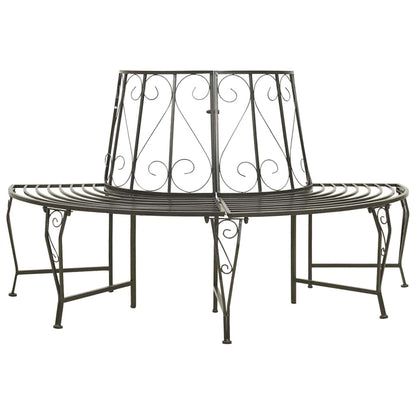 vidaXL Tree benches 1-Seater Ø 160 x 89 cm Steel