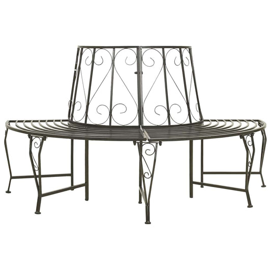 vidaXL Tree benches 1-Seater Ø 160 x 89 cm Steel