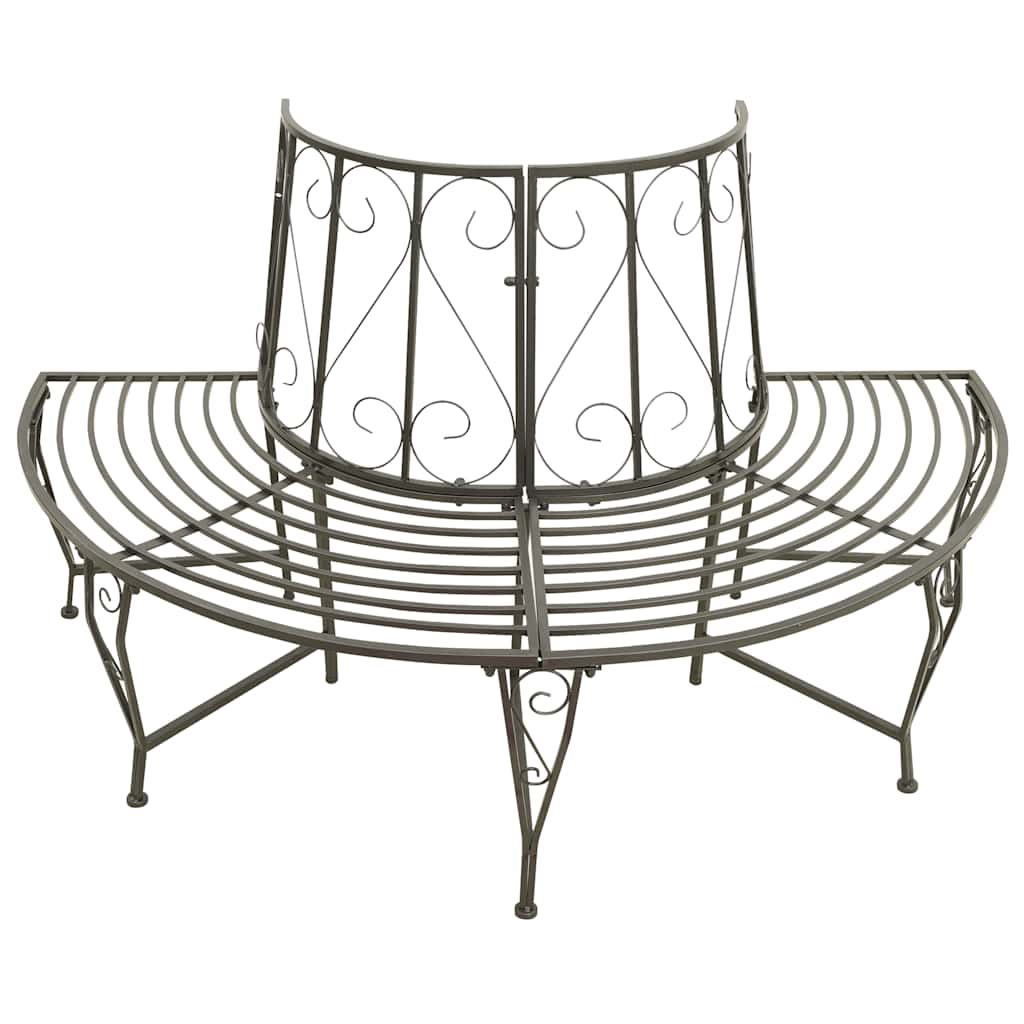 vidaXL Tree benches 1-Seater Ø 160 x 89 cm Steel