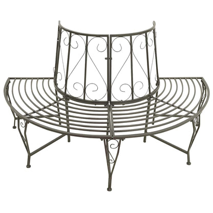 vidaXL Tree benches 1-Seater Ø 160 x 89 cm Steel