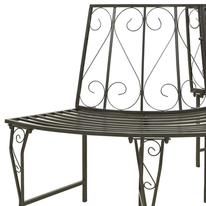 vidaXL Tree benches 1-Seater Ø 160 x 89 cm Steel