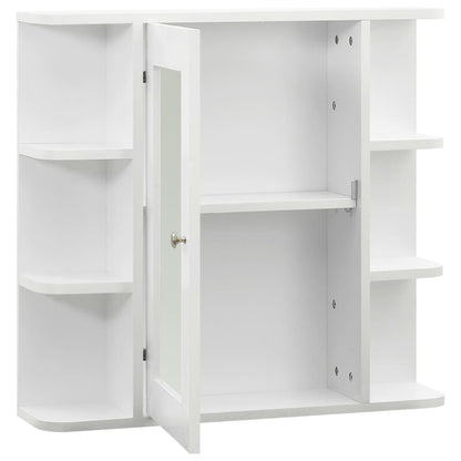 vidaXL Bathroom Mirror Cabinet White 66x17x63 cm MDF
