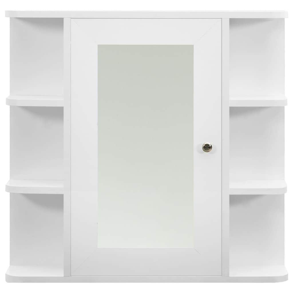vidaXL Bathroom Mirror Cabinet White 66x17x63 cm MDF