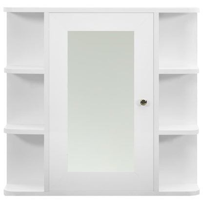 vidaXL Bathroom Mirror Cabinet White 66x17x63 cm MDF