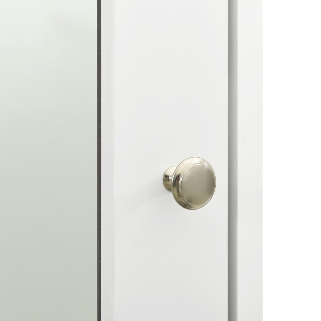 vidaXL Bathroom Mirror Cabinet White 66x17x63 cm MDF