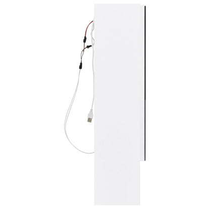 vidaXL LED Bathroom Mirror Cabinet White 80x15x60 cm MDF