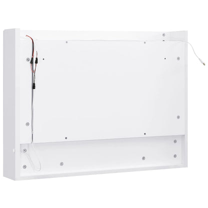 vidaXL LED Bathroom Mirror Cabinet White 80x15x60 cm MDF