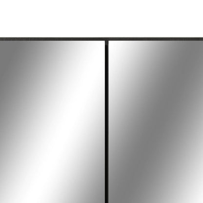 vidaXL LED Bathroom Mirror Cabinet Black 80x15x60 cm MDF